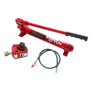 Pompa + siłownik hydrauliczny 10T dwutłokowy