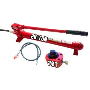 Pompa 20T + Siłownik hydrauliczny dwutłokowy niski 20T