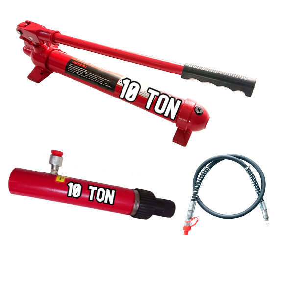 Pompa hydrauliczna + siłownik hydrauliczny 10 ton